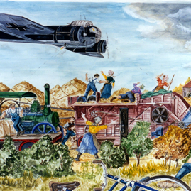 Artist's impression of the JU88 strafing Preston Mains farm.jpg